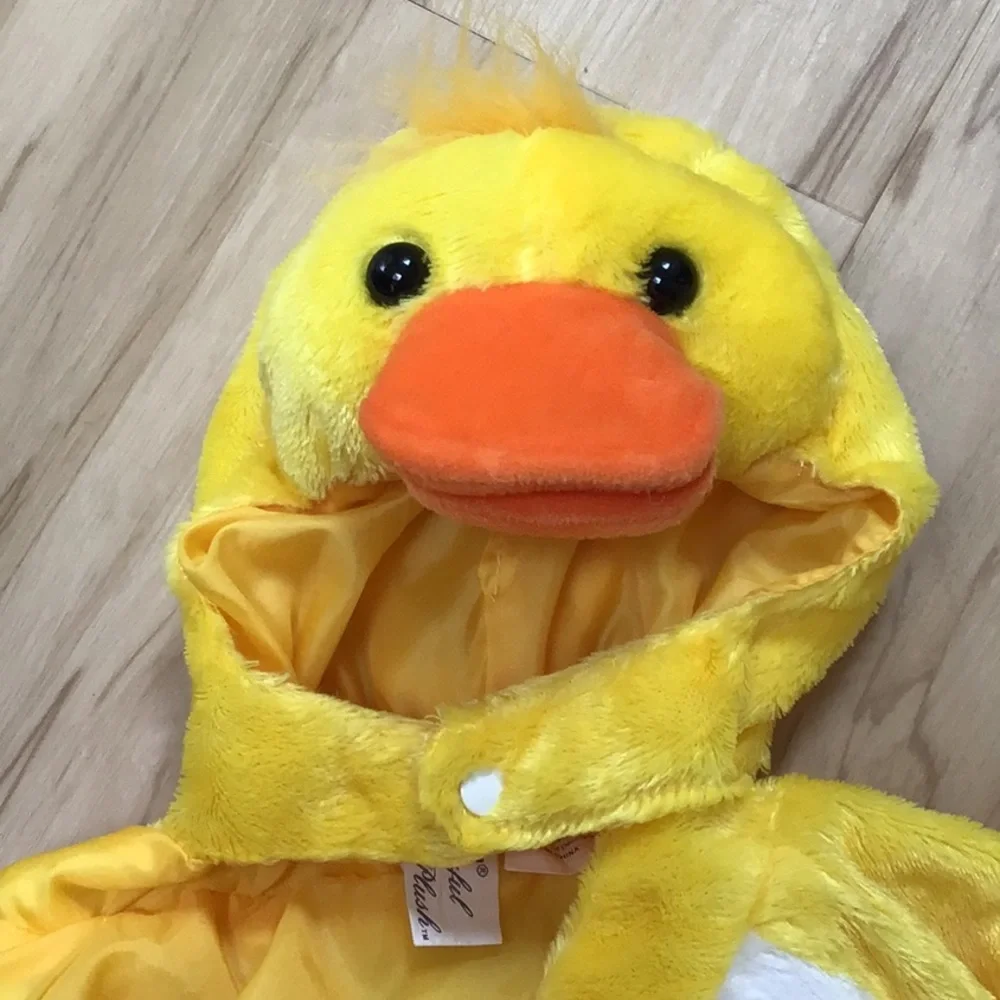 Chrisha Playful Plush Infant Yellow Duck Detachable Hood Kids Costume‎ 12-18M